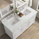 James Martin Lorelai 60" Double Bathroom Vanity, Bright White