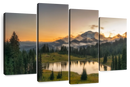 Majestic Sunset At Mount Rainer Wall Art