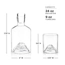 Mountain Crystal Decanter and Tumbler Set by Viski