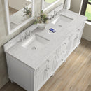 James Martin Lorelai 72" Double Bathroom Vanity, Bright White