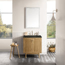 James Martin Laurent 30" Dual Mount Single Bathroom Vanity, Light Natural Oak