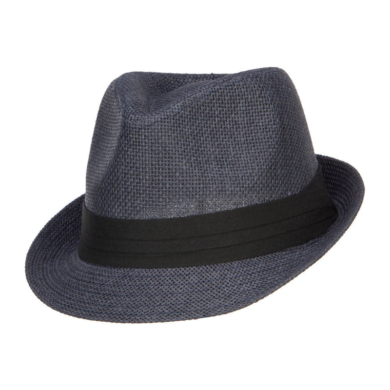Pleated Hat Band Straw Fedora Hat