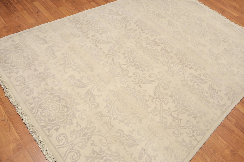 6' x 9' Hand Knotted Floral Traditional Oriental Wool Area rug Beige