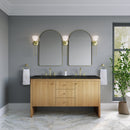 James Martin Hudson 60" Double Bathroom Vanity, Light Natural Oak