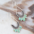 Phantom Turquoise and Sterling Silver Chandelier Earrings