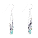 Phantom Turquoise and Sterling Silver Chandelier Earrings