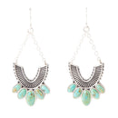 Phantom Turquoise and Sterling Silver Chandelier Earrings