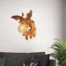 GobekUsa Phoenix Sconce Lighting Resin Wall Lamp with Crystal Dome Shade - Lodge Style, Gold Finish