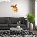 GobekUsa Phoenix Sconce Lighting Resin Wall Lamp with Crystal Dome Shade - Lodge Style, Gold Finish