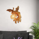 GobekUsa Phoenix Sconce Lighting Resin Wall Lamp with Crystal Dome Shade - Lodge Style, Gold Finish