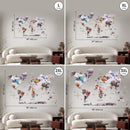 World Photo Map Pastel