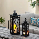 20'' & 11'' High Metal Candle Holder Hanging Lanterns with Tempered Glass by JHY DESIGN