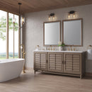 James Martin Portland 72" Double Bathroom Vanity, Whitewashed Walnut