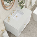 James Martin Myrrin 36" Single Bathroom Vanity, Bright White