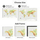 World Map on Canvas - Physical