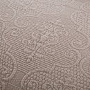 DaDa Bedding Taupe Beige Sand Dollar Floral Quilted Cotton Pillow Sham - 1-Piece  (JHW585)