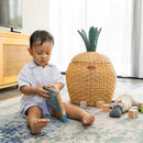 Pineapple Rattan Storage Basket Natural - Medium by MOMIJI US LLC