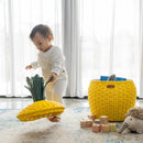 Pineapple Rattan Storage Basket Yellow - Medium by MOMIJI US LLC