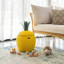 Pineapple Rattan Storage Basket Yellow - Medium by MOMIJI US LLC