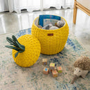 Pineapple Rattan Storage Basket Yellow - Medium by MOMIJI US LLC