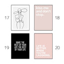 GobekUsa Pink Aesthetic Room Decor Wall Art