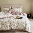 GobekUsa Egyptian Cotton Print Bedding Set - Queen King Ru Size Sheets Pillowcases Blanket Cover