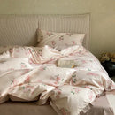 GobekUsa Egyptian Cotton Print Bedding Set - Queen King Ru Size Sheets Pillowcases Blanket Cover