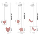 GobekUsa Heart Blossom Butterfly LED Chandelier for Children's Room