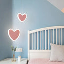 GobekUsa Heart Blossom Butterfly LED Chandelier for Children's Room