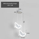 GobekUsa Heart Blossom Butterfly LED Chandelier for Children's Room