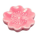 Pink and green ceramic sakura chopstick rest dining room decor by Decorbites