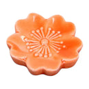 Pink and green ceramic sakura chopstick rest dining room decor by Decorbites