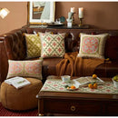 GobekUsa Datura Flowers Print Wool Velvet Mandala Cushion Cover Luxe Pillow Case