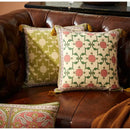 GobekUsa Datura Flowers Print Wool Velvet Mandala Cushion Cover Luxe Pillow Case