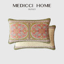 GobekUsa Datura Flowers Print Wool Velvet Mandala Cushion Cover Luxe Pillow Case