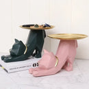 GobekUsa Geometric Cat Storage Figurines - Nordic Home Entrance Key Tray Decoration