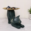GobekUsa Geometric Cat Storage Figurines - Nordic Home Entrance Key Tray Decoration