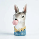 GobekUsa Bubble Gum Girl Flower Vase - Stylish Resin Plant Pot for Home Decor