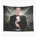 Pink and purple bulldog fun tapestry bedroom wall hanging by Decorbites