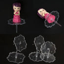 Pink and purple doll cake stands decoration – kitchen topper set by Decorbites