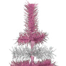 Pink & Silver Layered Tinsel Trees by Lee Display