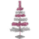 Pink & Silver Layered Tinsel Trees by Lee Display