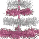 Pink & Silver Layered Tinsel Trees by Lee Display