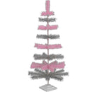 Pink & Silver Layered Tinsel Trees by Lee Display