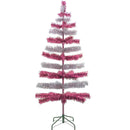 Pink & Silver Layered Tinsel Trees by Lee Display