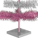 Pink & Silver Layered Tinsel Trees by Lee Display