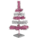 Pink & Silver Layered Tinsel Trees by Lee Display