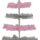 Pink & Silver Layered Tinsel Trees by Lee Display
