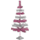 Pink & Silver Layered Tinsel Trees by Lee Display