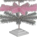 Pink & Silver Layered Tinsel Trees by Lee Display